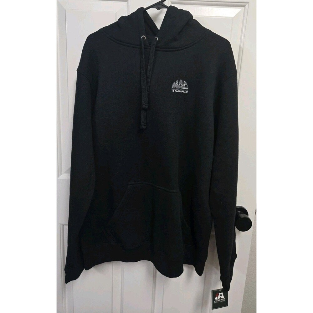 Mac Tools Men's Hoodie XL J America Black American Flag Graphic Pullover